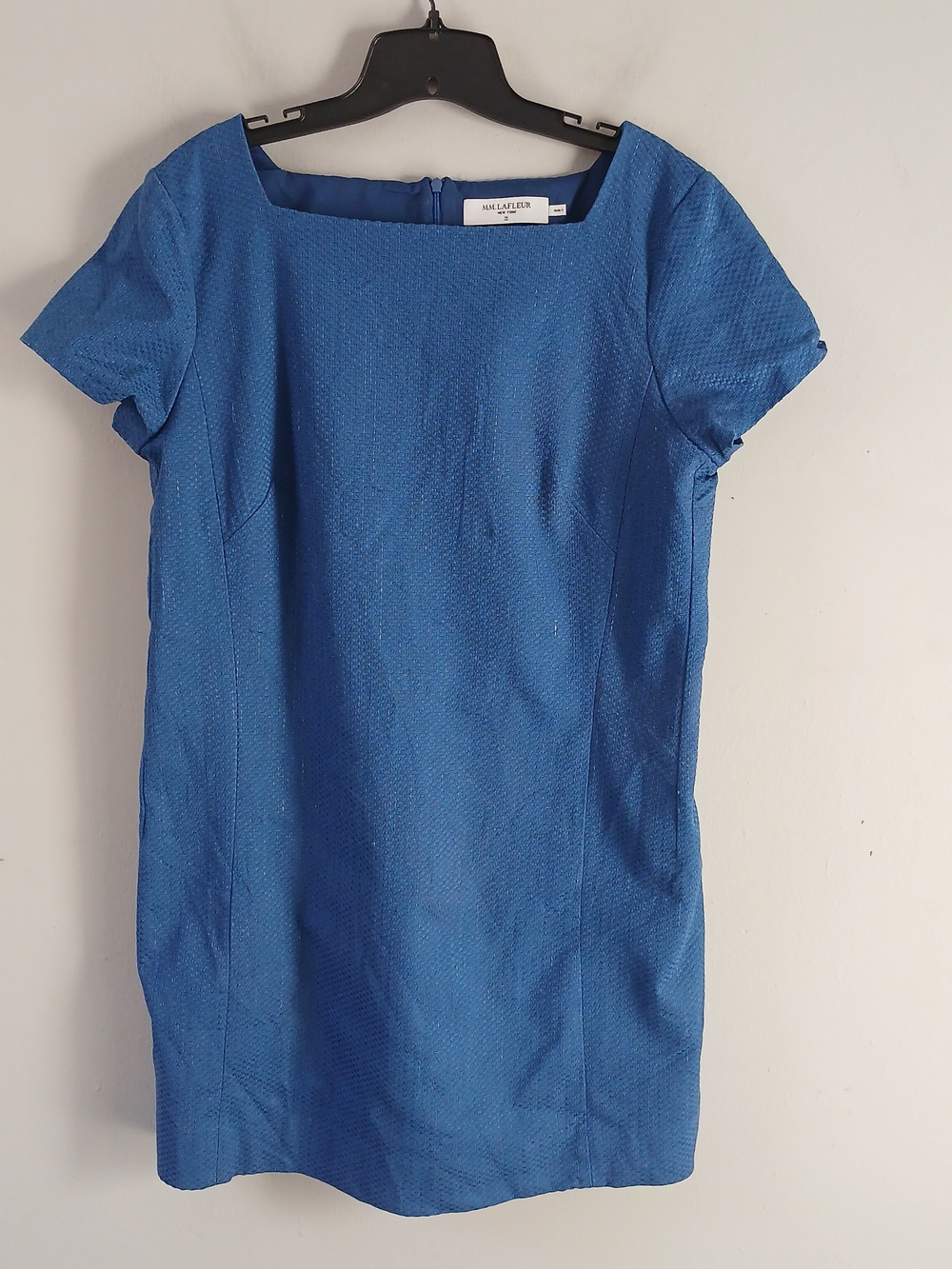 MM. Lafleur Women's Size 14 Marie Dress Basketweave Jacquard Mini Cotton Linen
